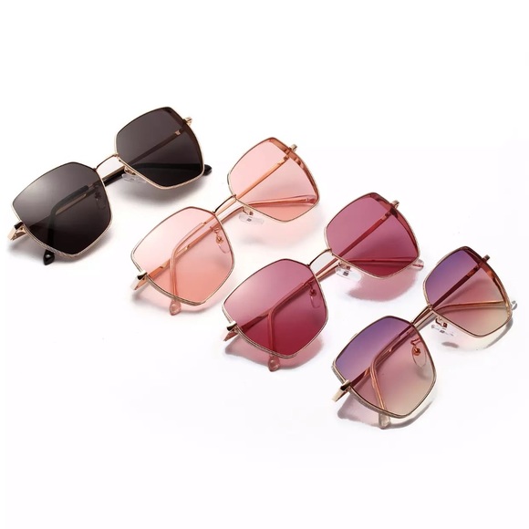 🔥CAT EYE SUNGLASSES🔥CHIC RETRO CAT EYE ROSE GOLD SUNGLASSES NEW - Picture 3 of 8